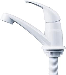 Torneira monocomando para banheiro em ABS branco