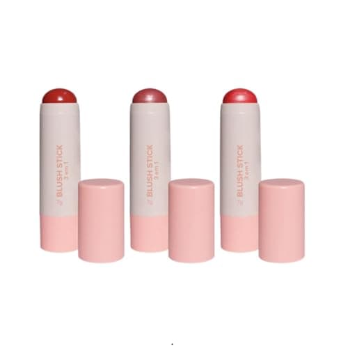 Blush Stick Multiuso 3 em 1, 7g, Cremoso, Alta Pigmentação, Maquiagem (04, Padrão)