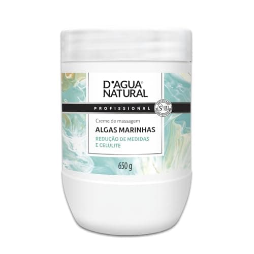 D'AGUA NATURAL Creme De Massagem Algas Marinhas Centelha Asiática E Bio Ativo Natural D'Agua Natural 650 G
