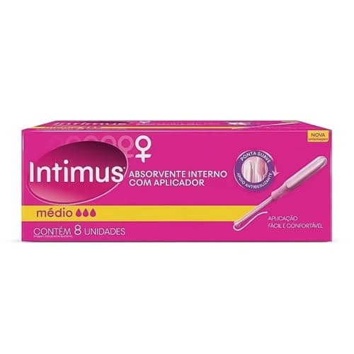 Intimus Absorvente Interno Sport Médio, 1 pacote com 8 unidades