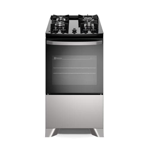 Electrolux Fogão 4 bocas Electrolux Cinza Efficient Mesa Vidro, Tripla Chama e PerfectCook (FE4GG) Bivolt