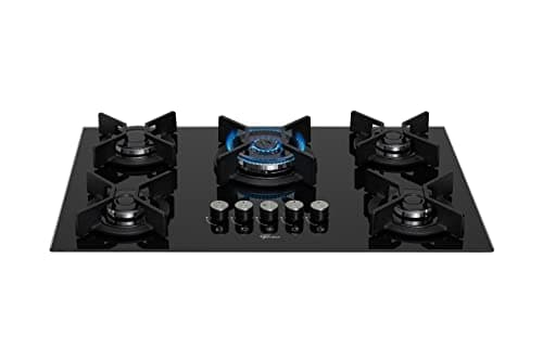 FISCHER COOKTOP GÁS 5 BOCAS TC INFINITY MESA VIDRO PRETO BIVOLT 26298-57077