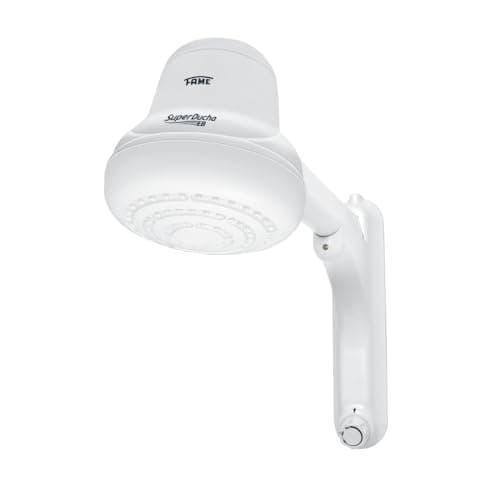Chuveiro eletrônico branco com resistência blindada TAME SuperDucha