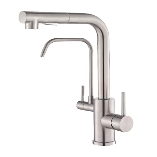 YESOP Torneira De Bancada Cozinha P/filtro Gourmet Pia Extensível Acabamento Escovado Cor Prateado