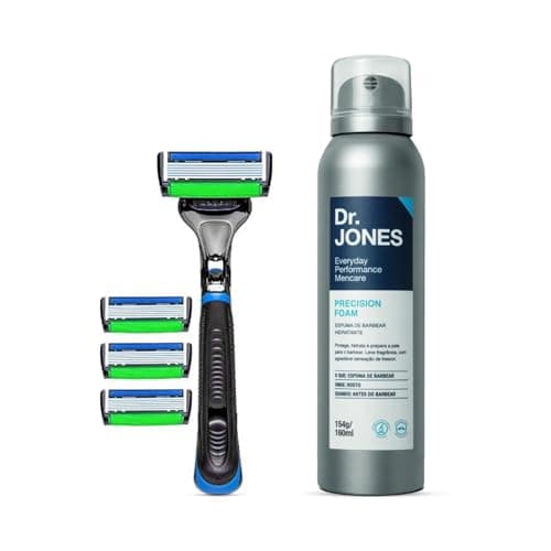 Combo The Razor 6 : Aparelho de Barbear + Espuma de Barbear Hidratante 160ml
