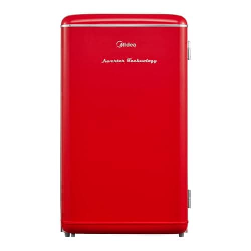 Frigobar Retrô 93 litros Vermelho Inverter Bivolt Midea