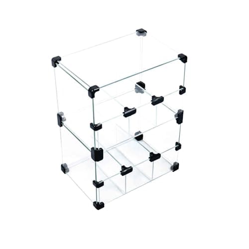 Baleiro Expositor Preto de Vidro - 0,30 x 0,40 x 0,20m