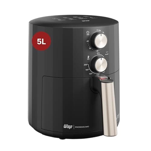 WAP Fritadeira Elétrica Air Fryer GRAND FAMILY 5 Litros, Temperatura Ajustável, Revestimento Antiaderente, 1500W 127V
