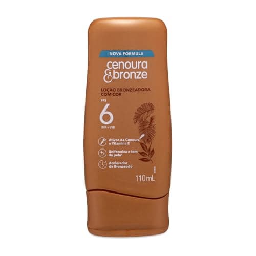 Loção Bronzeadora com Cor FPS 6 Cenoura & Bronze 110ml