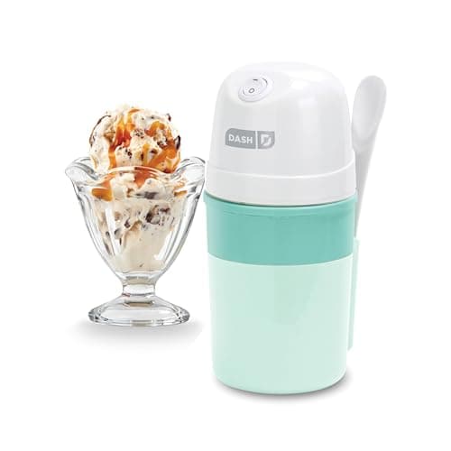 DASH Máquina De Sorvete My Pint (Aqua): Cremoso Multiuso Para Gelato Caseiro, Sorvete, Iogurte Congelado, Inclui Colher Misturar, Fácil Limpar E Armazenar