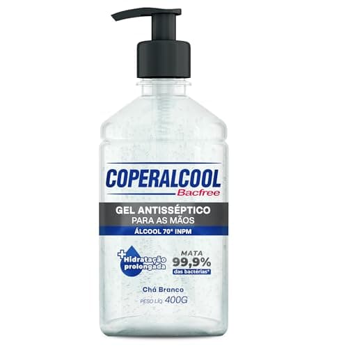 Coperalcool Bacfree Álcool Gel Higienizador de Mãos 70°INPM 400g Chá Branco