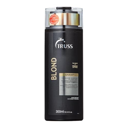 Truss Shampoo Blond | Neutraliza Amarelado e Hidrata Cabelos Loiros, Grisalhos e Descoloridos | 300ml