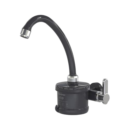 Enerbras Torneira Elétrica Plus de Parede 4 Temperaturas 5500W 220V Preta e Cromado