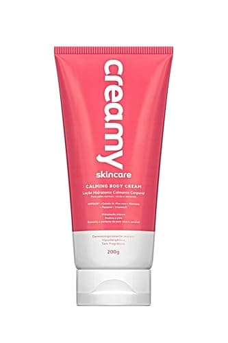 Creamy Skincare Calming Body Cream 200g | Aumento da Hidratação, Maciez, Firmeza da Pele, Rápida Absorção, Sem Fragrância e Hipoalergênico | Todos os Tipos de Pele