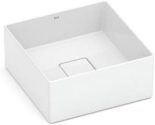 Cuba De Apoio Roca Terra T3 30x30cm Quadrada Branca