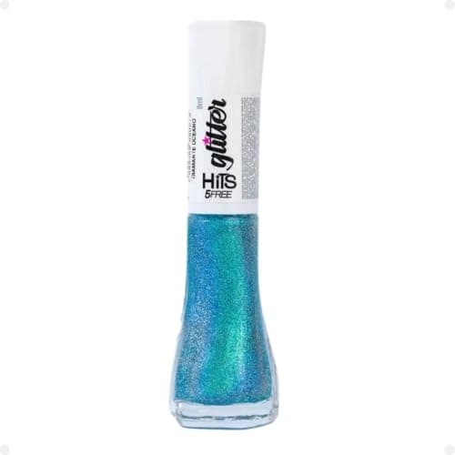 Esmalte Glitter 5Free Diamante Multichrome Oceano Hits 8ml