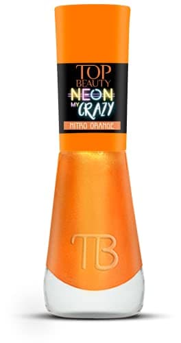 Top Beauty Esmalte Para Unha Premium Cintilante Neon My Crazy - Nitro Orange 9 G