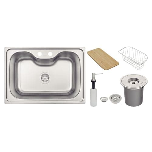 Cuba de cozinha Tramontina Morgana 60 FX com kit de acessórios