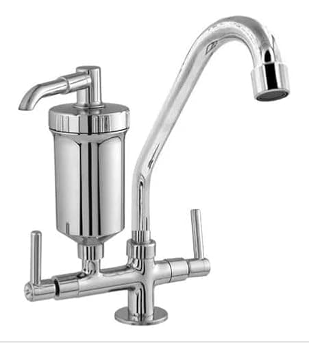 TORNEIRA INOX COM FILTRO LINK CASA PARA COZINHA, BALCÃO, BANCADA, PIA DE COZINHA