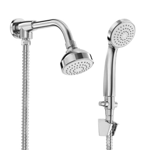 Chuveiro com desviador e ducha manual cromado, design moderno e elegante, fácil de instalar.