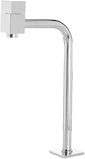 Torneira quadrada de inox cromada para bancada de banheiro