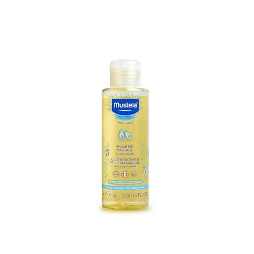 Mustela Óleo de Massagem - Hidrata a pele dos bebês, 99% de ingredientes de origem natural, 100ml, Mustela Bebê e Criança, 100 ml