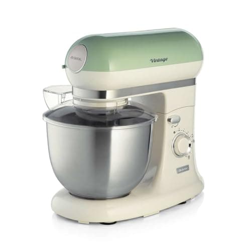 Ariete 1588, Batedeira Planetária Vintage Verde, Tigela Aço Inox 5.5L, 7 Velocidades - 127V
