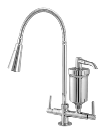Torneira Flexível Duplo Jato Com filtro Para Cozinha Instalação de Balcão, Bancada, Mesa CROMADO