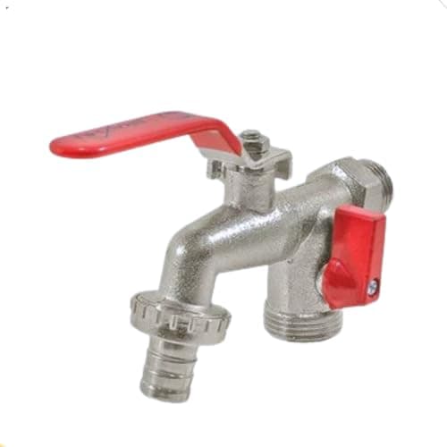 Torneira Esfera Maquina Tanque Jardim Quintal 1/2 E 3/4 Metal Duas Saídas Mundo Compras