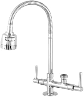Torneira Flexivel De Cozinha, Inox, Abs, Com Saida 3/4 Para Maquina e Purificador, Filtro