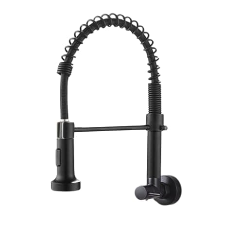 Torneira Pia Cozinha Parede Gourmet Flexível Malibu preta 1/4 volta