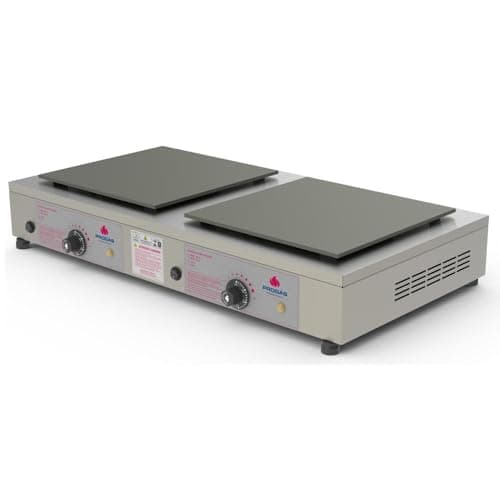 Chapa para Crepe Francês PRKF-202E Style - 2 Chapas Quadradas Elétrica Potência 1200W x 2 Inox Escovado – Progás 220V