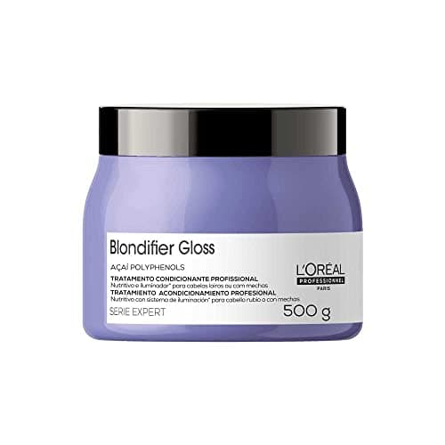 L'Oréal Professionnel Máscara Capilar Blondifier Gloss, Restaura e Ilumina os Fios, Para Cabelos Loiros e Descoloridos, Cabelos Nutridos e Tons Amarelados Neutralizados, 500g