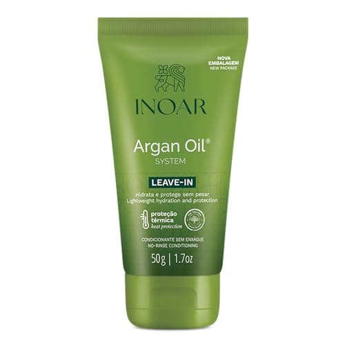 Inoar, Leave-in Argan Oil – Hidratação, Brilho e Ação Antifrizz com Óleo de Argan para Todos os Tipos de Cabelo - 50g
