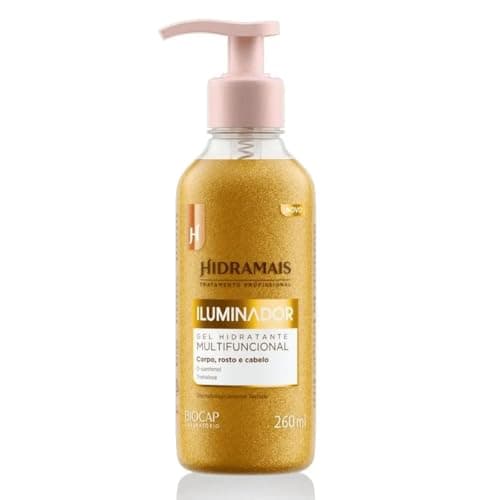Body Shimmer Hidramais, Iluminador Multifuncional 260ml - Liquid Highlighter para Rosto e Corpo, Brilho e Hidratação Eficaz