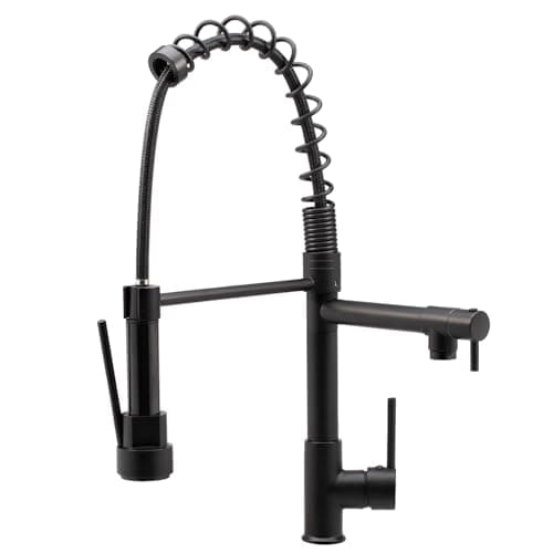 Torneira Cozinha Gourmet Pia Monocomando Extensível 50cm Luxo (Preto Fosco)