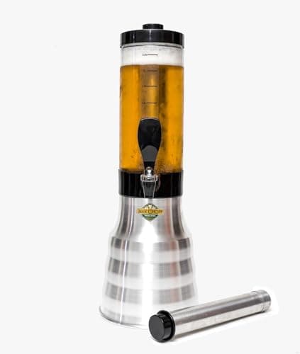 Torre Chopp 2 L Base Giratória Copo Removível 2 Refil Aluminio