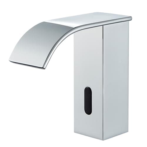 TINICO Torneira de Cozinha com Sensor,Aço Inoxidável Brass Torneira de Banheiro,Misturador de pia e lavatório de furo único,Torneiras Misturadoras de água Quente e Fria,Cromado Curto