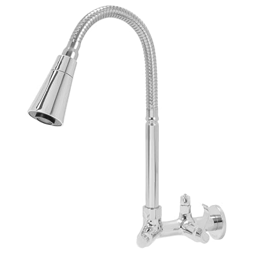 Torneira Flexível de Parede com Saída para Purificador Tubo Cromado Dois Jatos Samer