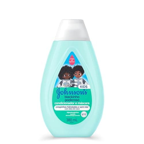 Johnson's Baby Condicionador Infantil Para Cabelos Crespos Blackinho Poderoso, 380mL