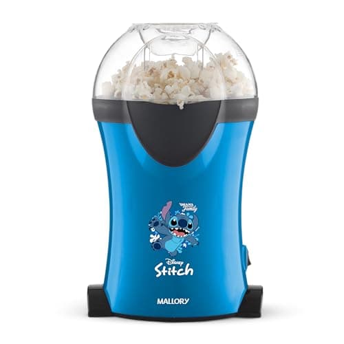 Pipoqueira Mallory Stitch – Pipocas Sequinhas e Sem Óleo, Bocal Expedidor, Copo Medidor para Manteiga e Pés Antiderrapantes - 220V