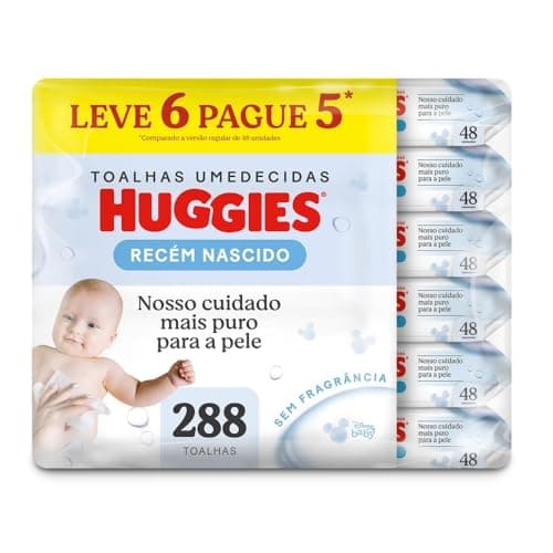 Huggies Lenços Umedecidos Recém-Nascido Sem Fragrância 6 x 48 Un