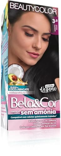 Coloração Bela&Cor Sem Amônia - 3.0 Castanho Escuro
