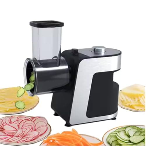 Máquina Cortador Ralador Triturador Cozinha Elétrico Profissional 5 em 1 (220V - PRATA)