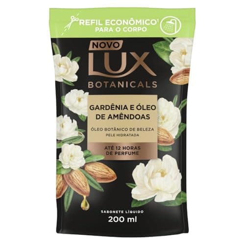 Sabonete Líquido Refil Gardênia e Óleo de Amêndoas 200Ml - Lux