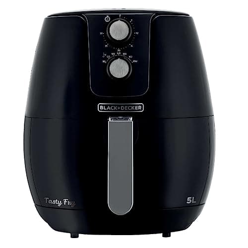 BLACK+DECKER Fritadeira, Air Fryer, com Cesto Antiaderente e Timer, Ajuste de Temperatura, 5L, 110V