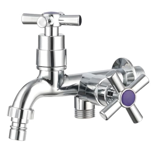 Torneira Lavanderia Tanque Máquina Lavar ABS 2 Saídas 1/2