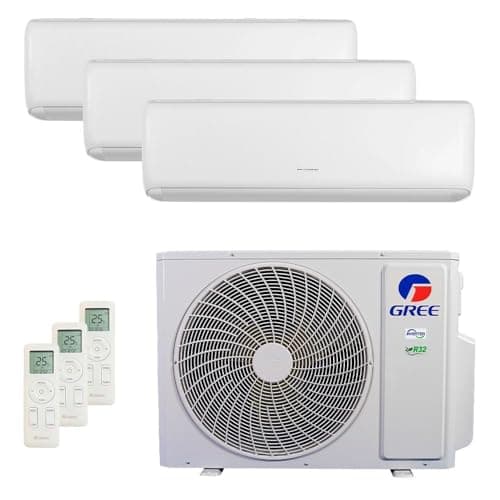 Ar Condicionado Tri Split Gree Inverter G Max 30.000 Btus (3x Hi Wall 9.000) Quente e Frio 220v R-32
