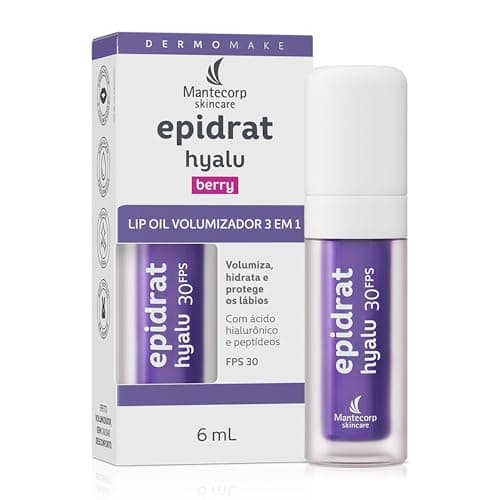 Hidratante Labial Volumizador Epidrat Hyalu Lip Oil Berry FPS30 6ml Mantecorp Skincare