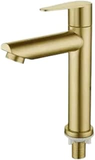 Torneira de luxo em metal dourado para banheiro com arejador embutido